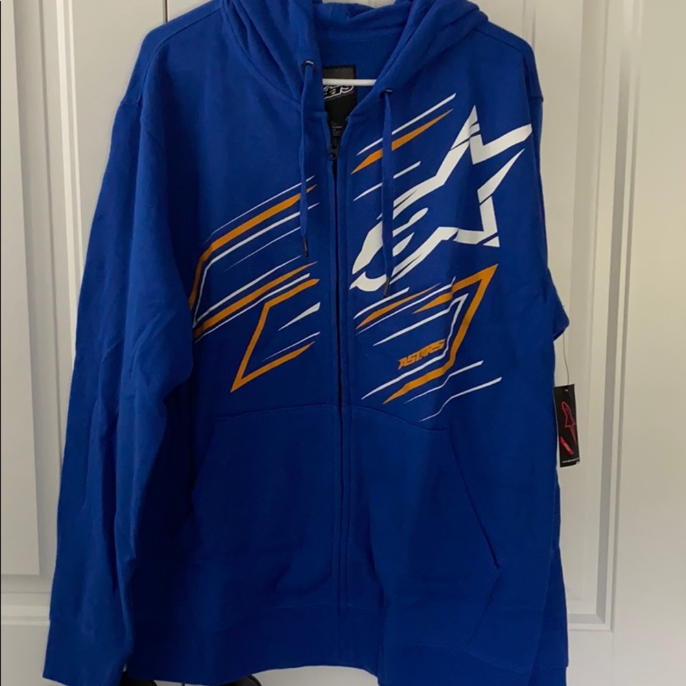 - Alpinestars zip up hooded sweatshirt